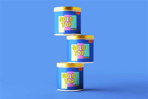 5 Nuts Tin Cans Mockups in Different Visions Free Download | Resource Boy