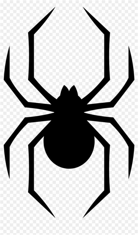 a black and white spider logo on a transparent background, with no ...