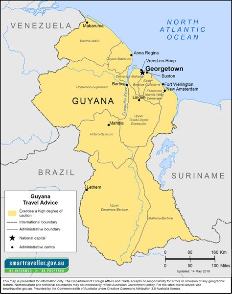 Guyana Regions Map