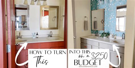 $250 DIY Bathroom Remodel on a Budget - Grace In My Space