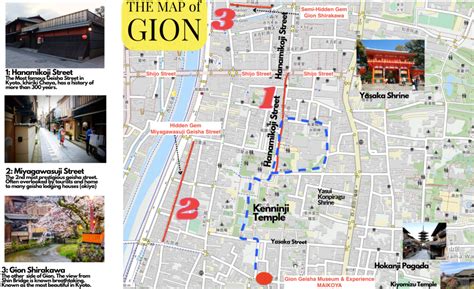 GION Walking Tour Map by Maikoya - Tea Ceremony Japan Experiences MAIKOYA