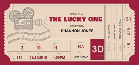 Printable Theater Ticket Template