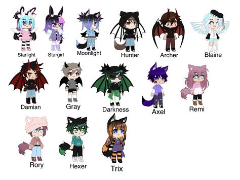 Here is a picture of all my main ocs with their names | Fandom