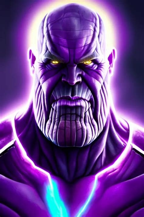 thanos with covid, colorful magic effects, white skin, | Stable ...