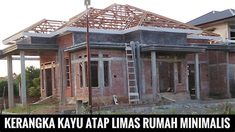 Atap limas kerangka kayu rumah minimalis - YouTube