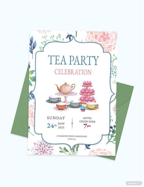 Tea Party Invitation Templates in Word - FREE Download | Template.net