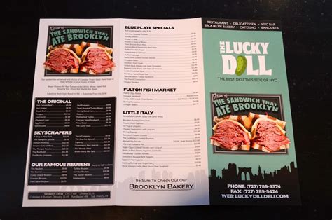 Menu at The Lucky Dill restaurant, Palm Harbor, US Hwy 19 N