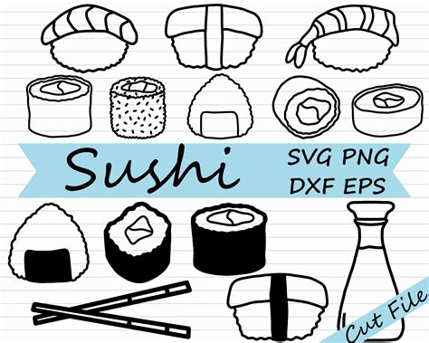 Japanese Food Clipart Black And White