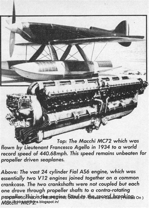 FIAT - V24 Engine - M.C.72 Aircraft Engine - way2speed