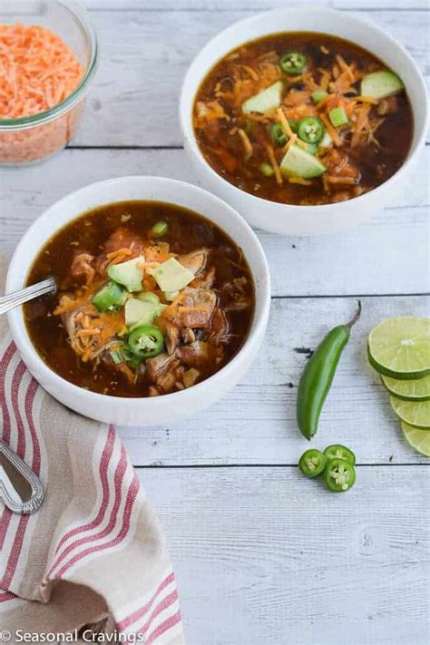 Slow Cooker Mexican Chicken Soup - Seasonal Cravings