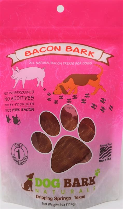 Dog Bark Naturals Bacon Bark Dog Treats, 4-oz bag - Chewy.com