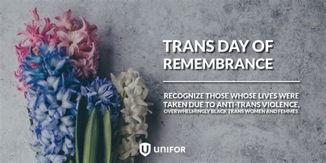 Unifor's Trans Day of Remembrance 2023 Graphics | Unifor