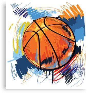 'Basketball graffiti art' Canvas Print by lovingangela | Dibujos de ...