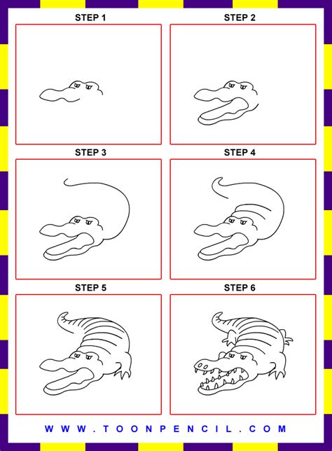 How To Draw An Alligator Easy Drawings Drawings Forest Drawing | Images ...