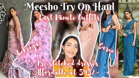 Meesho Party wear affordable haul ||Stitched saree,dresses |Designer ...