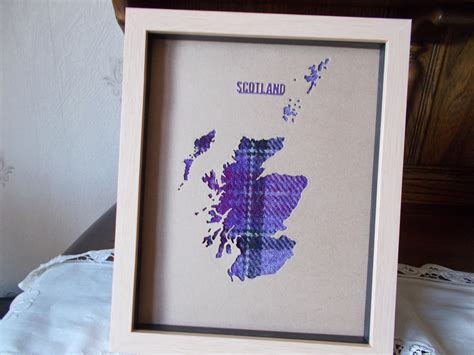 Map of Scotland Full Map of Scotland Picture Harris Tweed - Etsy