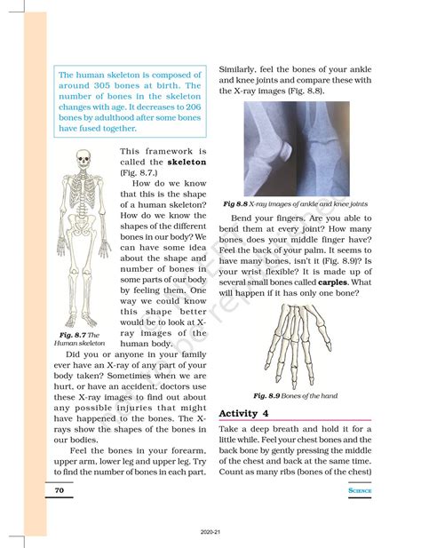 Body Movements - NCERT Book of Class 6 Science