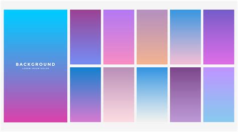 set of blue gradient color combination - Download Free Vector Art ...