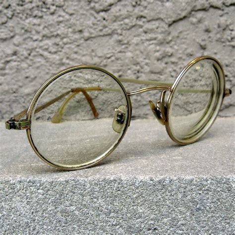 Vintage Round 12K Gold Filled Wire Rim Glasses by Shuron | Etsy | Wire ...