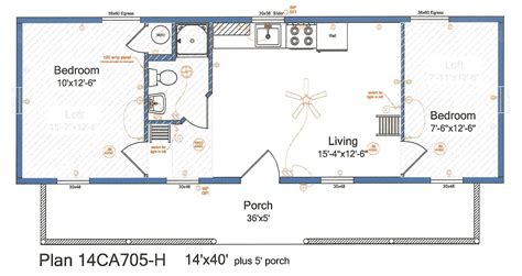 14X40 Cabin Floor Plans - floorplans.click