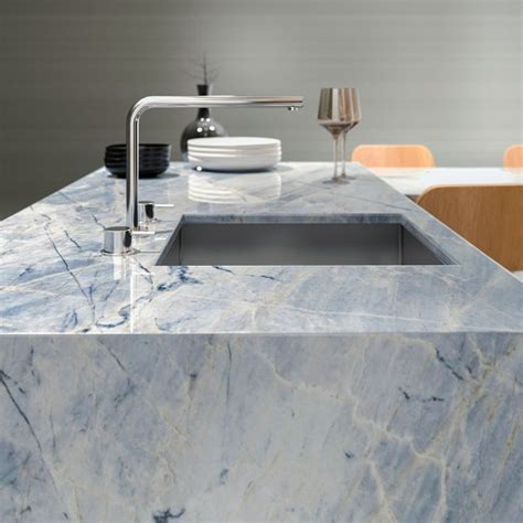 Ijen Blue Quartzite by Allure Natural Stone | Blue countertops, Blue ...