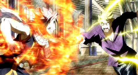 Imagen - Natsu vs laxus.jpg - Fairy Tail Wiki