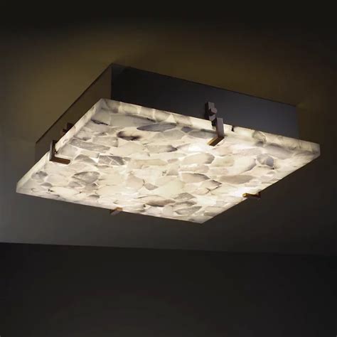 Alabaster Rocks! Clips Square Ceiling/Wall Light by Justice Design ...