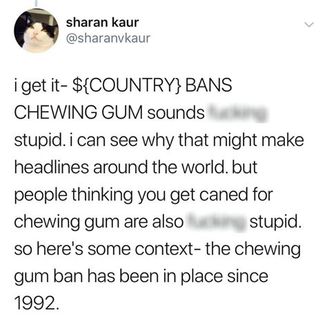 S’pore’s chewing gum ban casually explained by S’porean on Twitter ...