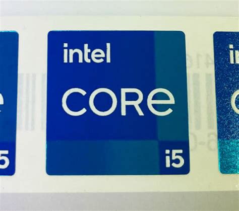 Genuine Intel Core i5 Inside Case Badge Sticker (11th 12th Generation ...