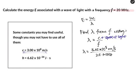 Using E = hc/λ (Example 4) - YouTube