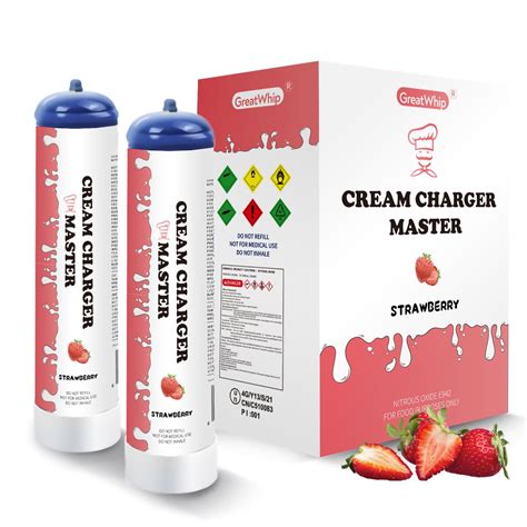 GreatWhip N2O Whipped Cream Chargers Strawberry Flavored Cartridges ...