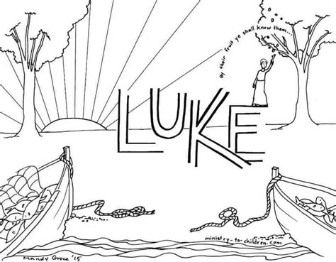 "Luke" Bible Book Coloring Page - Ministry-To-Children