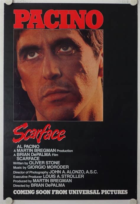 Scarface original release US advance onesheet movie poster