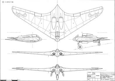 A. L. BENTLEY DRAWINGS | Horten Ho229 Project