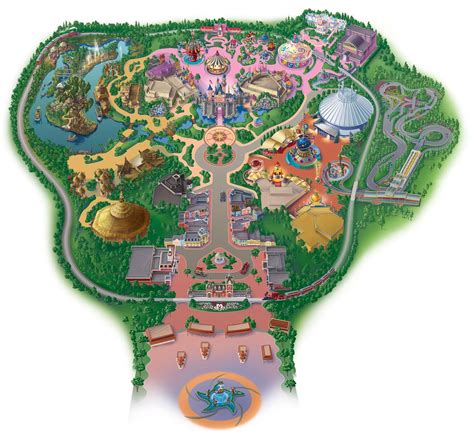 Hong Kong Disneyland - 2008 Map | Disneyland map, Theme park map, Hong ...