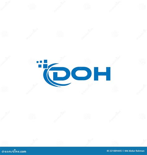 DOH Letter Logo Design On White Background. DOH Creative Initials ...