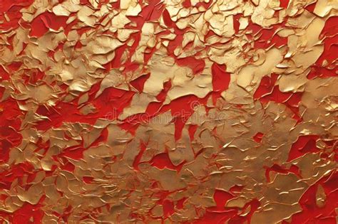 Abstract Red Background with Gold Foil Texture Stock Illustration ...