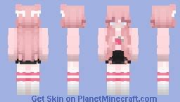 Cute Pink Girl Minecraft Skin