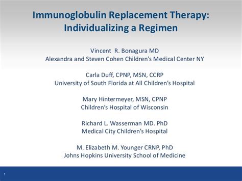 Immunoglobulin Replacement Therapy: Individualizing a Regimen