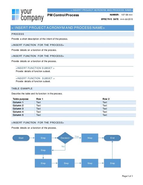 Process documentation template julie bozzi Oregon