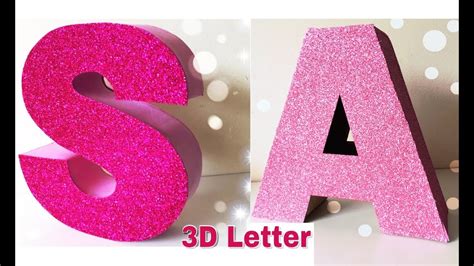 How to make 3D letter| home decor| birthday decoration ideas (Mass ...