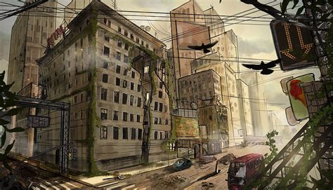 ArtStation - Scenes, Selena Tabakovic, Dystopian City HD wallpaper | Pxfuel