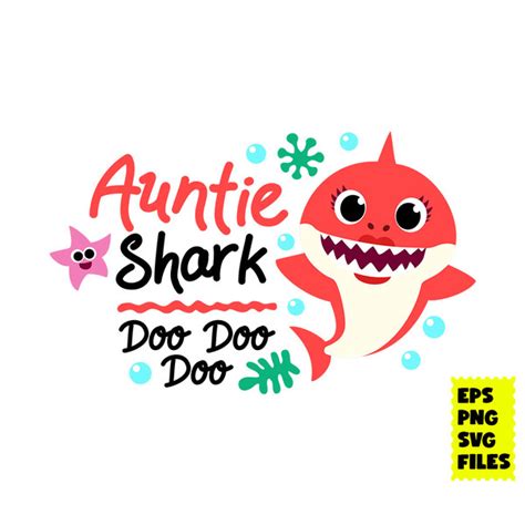 Auntie Shark Svg, Baby Shark Svg, Auntie Svg, Shark Svg, Car | Inspire ...