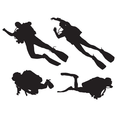 Diving Silhouette | FreeVectors