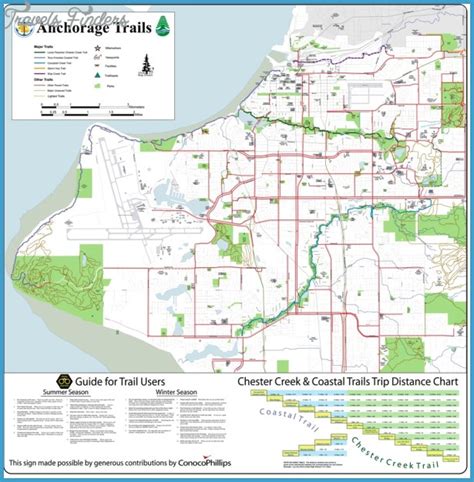 Anchorage Hiking Trails Map - TravelsFinders.Com