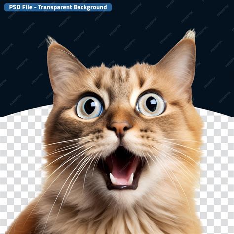 Premium PSD | Crazy cats closeup reveals big eyes filled with surprise