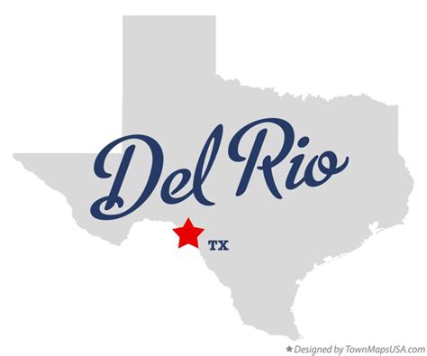 Map of Del Rio, TX, Texas