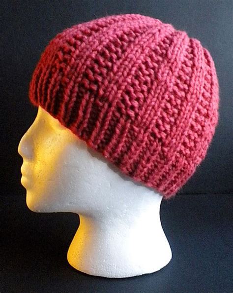 Basic Garter Rib Hat pattern by Mary Beth Koskie | Knitting patterns ...