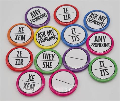 Bulk Pack of Pronoun Pins 1 Inch/25mm Your Choice of - Etsy