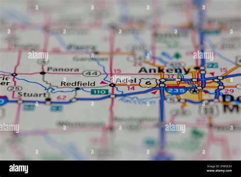 Adel Iowa USA Shown on a Geography map or road map Stock Photo - Alamy